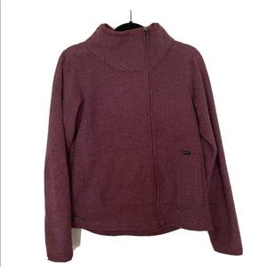 Columbia Titanium Burgundy Fleece Full Zip Jacket